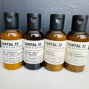 Le Labo Santal 33 Mini Size 4pcs (Body Lotion, Shower Gel, Shampoo, Conditioner)